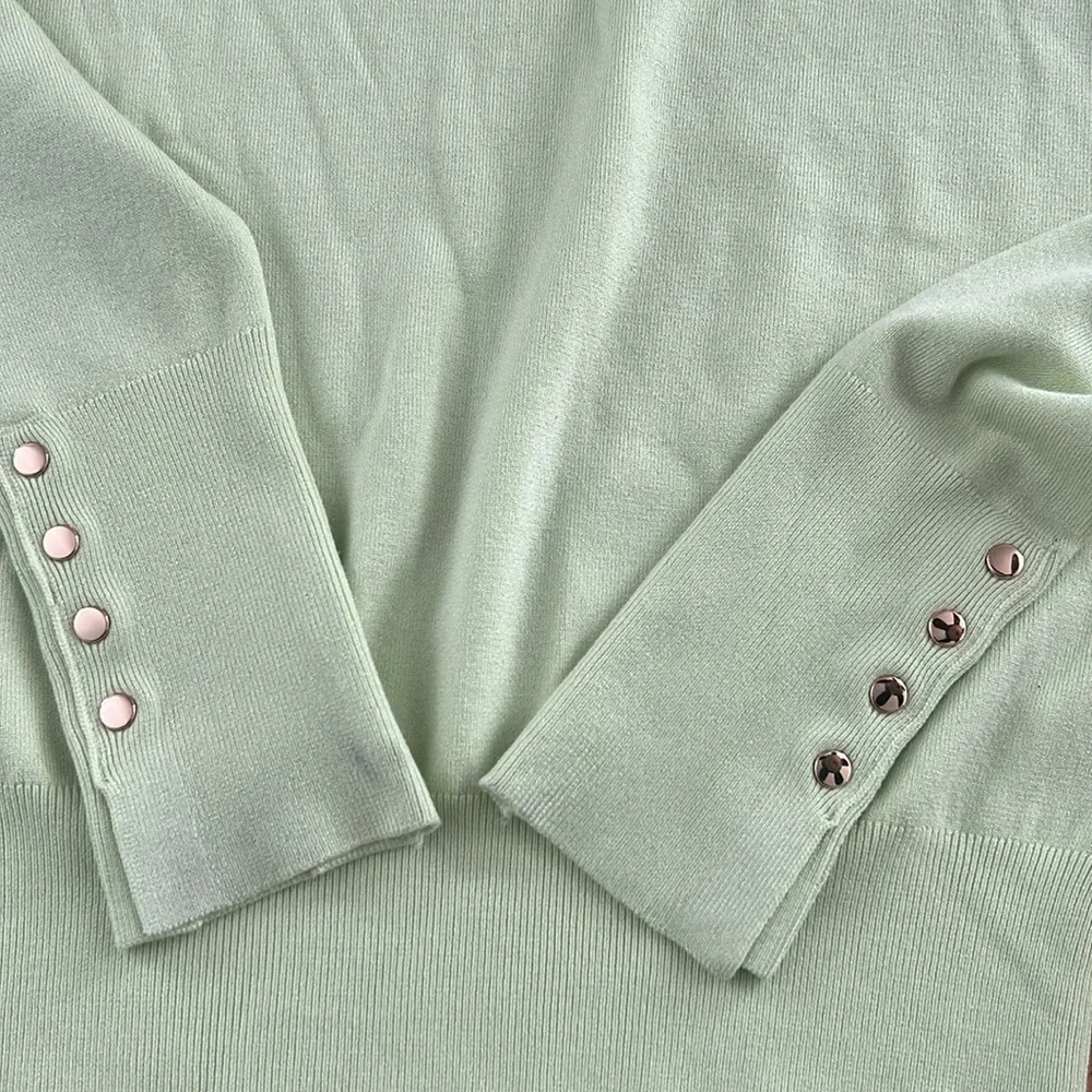 Zara Basic knit sweater size S green - Picture 4 of 10